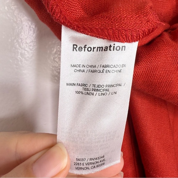 REFORMATION NWT Remi Cropped Linen Pants - Picture 8 of 8